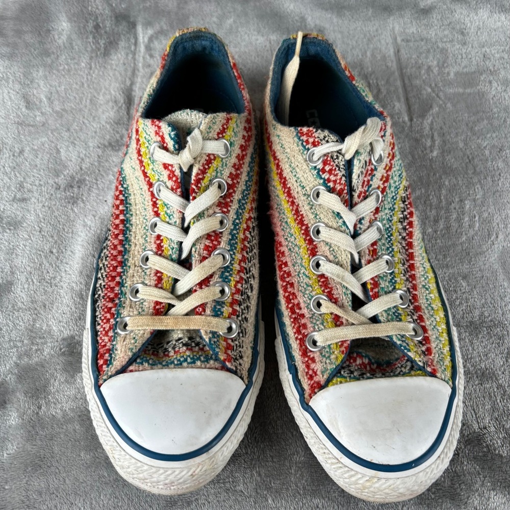 Converse Chuck Taylor All Star Multi Color Woven Baja Stripe Low Top Womens 9 - Picture 6 of 13